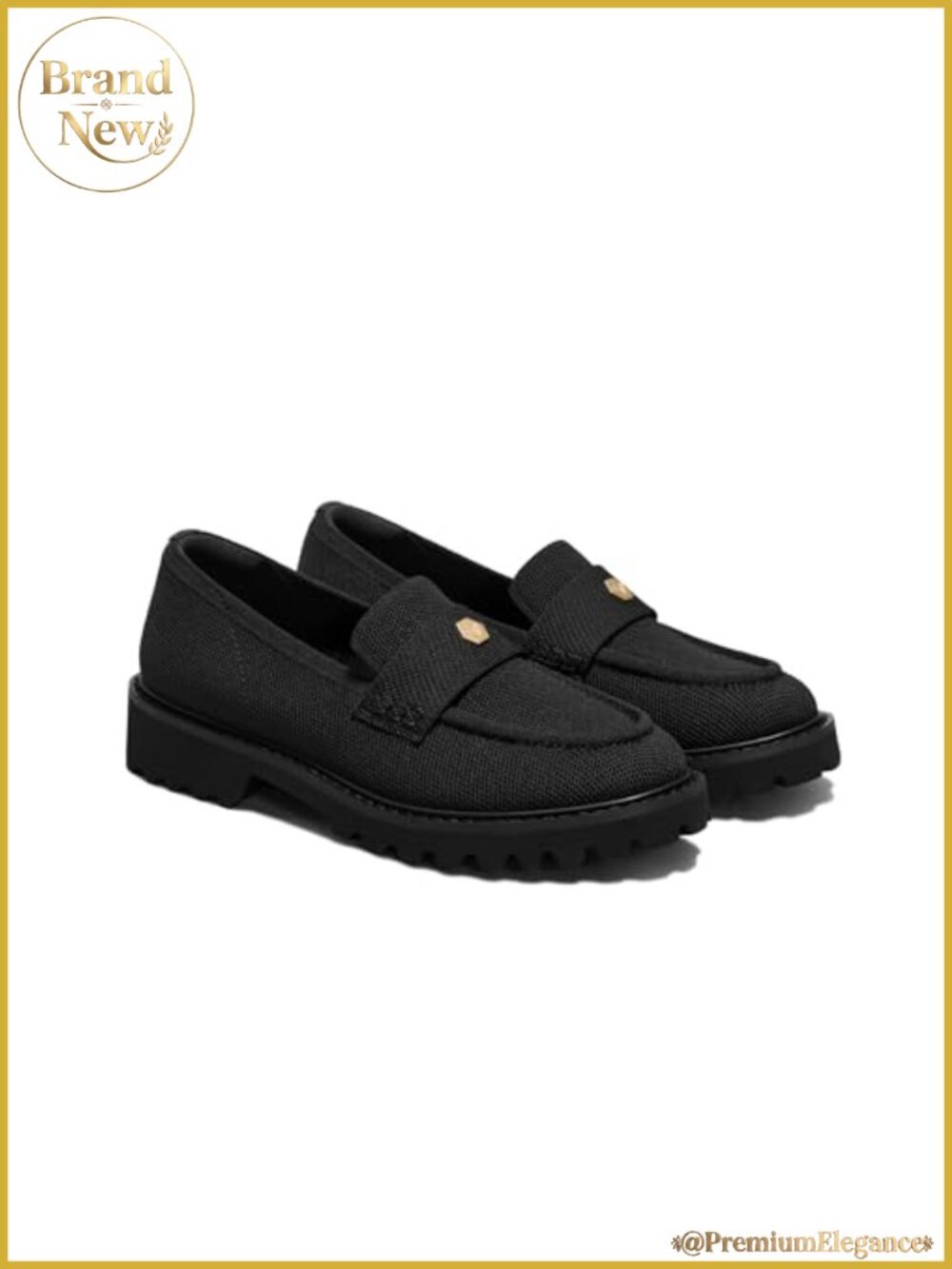 Women's Round-Toe Platform Chunky Heel Loafers Lace-Up Slip-Resistant